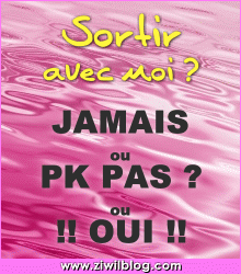 sortir avec moi jamais ou pk pas? ou oui